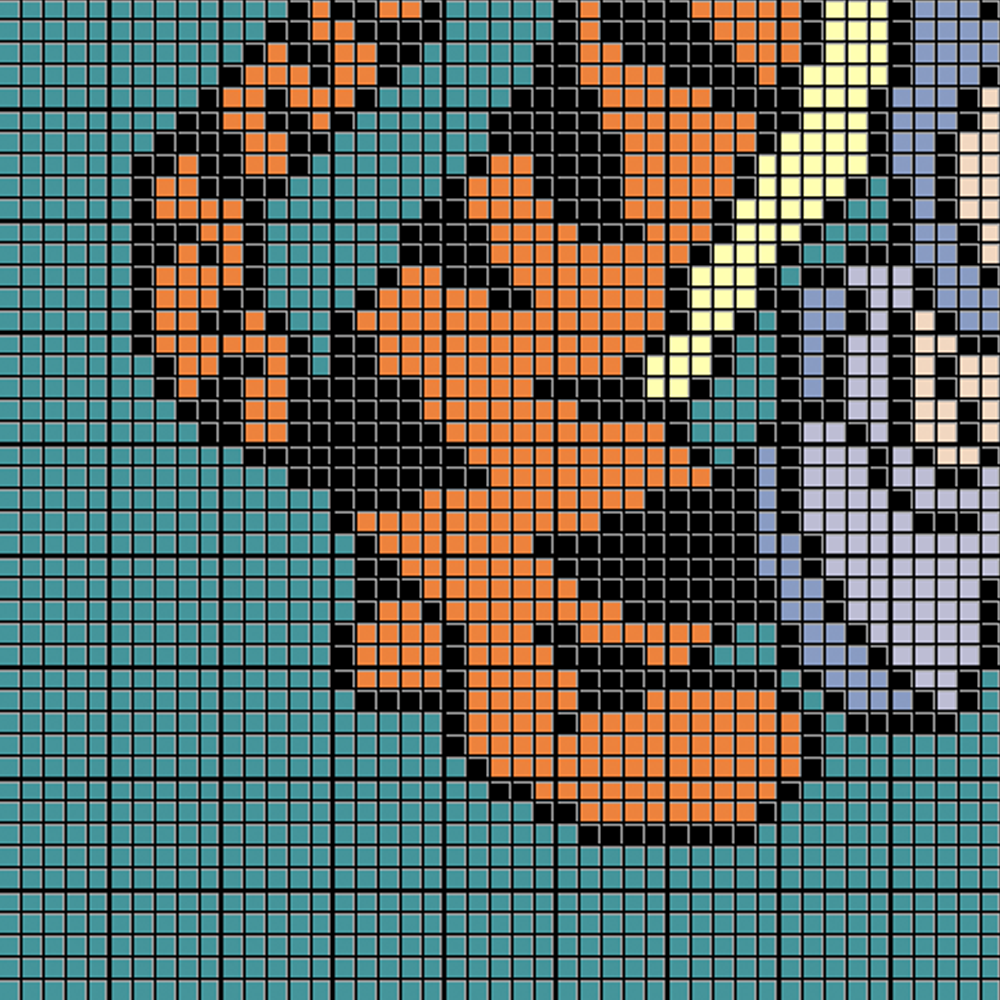 Winnie The Pooh Face Handmade Crochet Graphgan Pixel Art C2C 36”x46