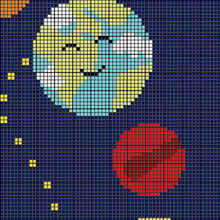 Load image into Gallery viewer, solar System (Row by Row Pattern)