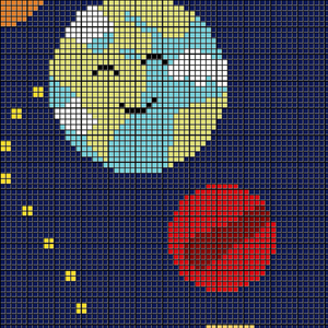 solar System (Row by Row Pattern)