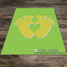 Load image into Gallery viewer, 3D Baby Feet Forming a Heart