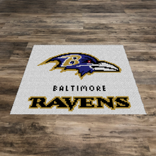 Load image into Gallery viewer, Baltimore Ravens Blanket and Pillow