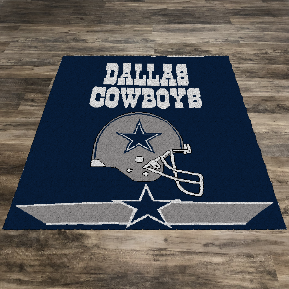 Dallas Cowboys Logo and Helmet (Row by Row Pattern)