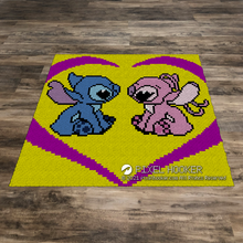 Load image into Gallery viewer, Stitch and Angel Love