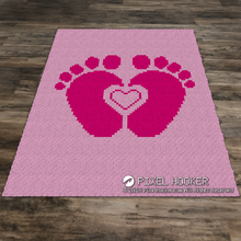 Load image into Gallery viewer, 2D Heart Between Baby Feet