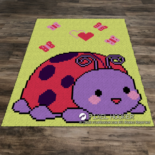 Purple Ladybug (Butterflies and Hearts)