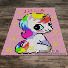 Load image into Gallery viewer, Sitting Unicorn (Pink)