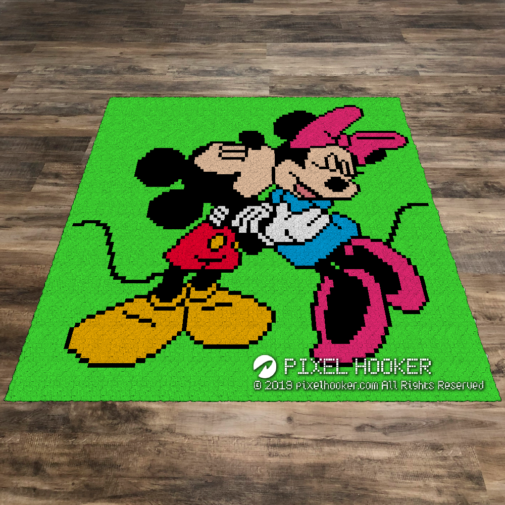 Mickey and Minnie Hugging