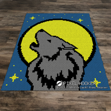 Load image into Gallery viewer, Wolf and a Full Moon