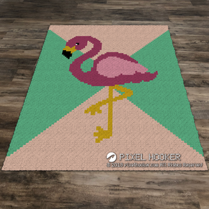 Multi Colour Background Flamingo