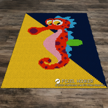 Load image into Gallery viewer, Multi-Coloured Background Seahorse