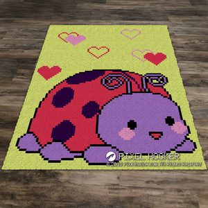 Purple Ladybug (Hearts)