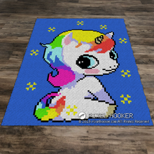 Load image into Gallery viewer, Sitting Unicorn (Blue)