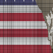 Load image into Gallery viewer, United States flag with an Eagle (Row by Row)